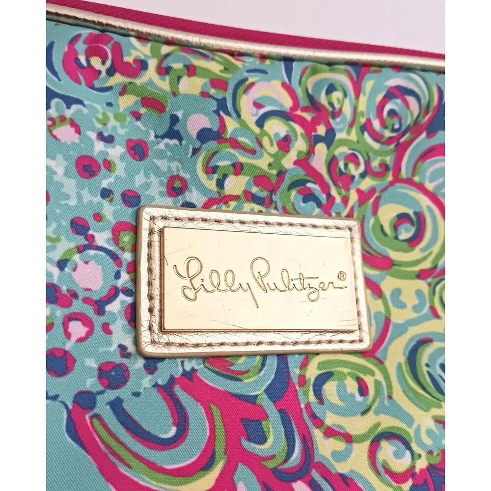 Lilly Pulitzer Folio/Tablet Sleeve Lilly's Lagoon Neoprene Zip Around 13x10